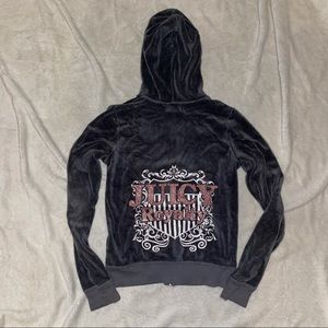 Juicy Couture Velour Velvet Hoodie Jacket